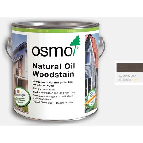 Osmo Natural Oil Woodstain - Quartz Grey - 125ml