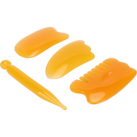 Set mit 4 Gua-Sha-Werkzeugen, Akupressurstift für Gesichts- und Körpermassage, Beine und Rücken (1/5)