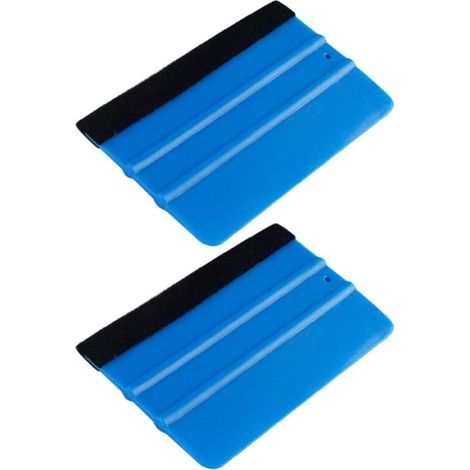 2 Pièces Raclette à Décalcomanie en Plastique Feutre en Flanelle, Outil Solide pour Film de Protection Voiture et Covering Pare-Chocs Auto, Petite Raclette (1/5)