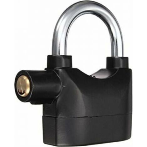 Cadenas alarme avec sirène sécurité vélo moto cadenas noir (1/5)