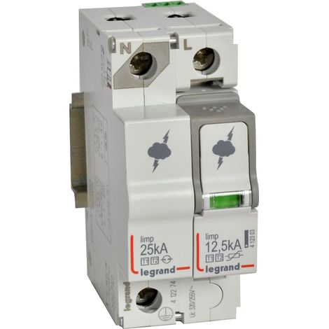 Scaricatore di sovratensione quadro principale 1P+N Tipo 1+2 Iimp 12,5kA Legrand - LEG412274