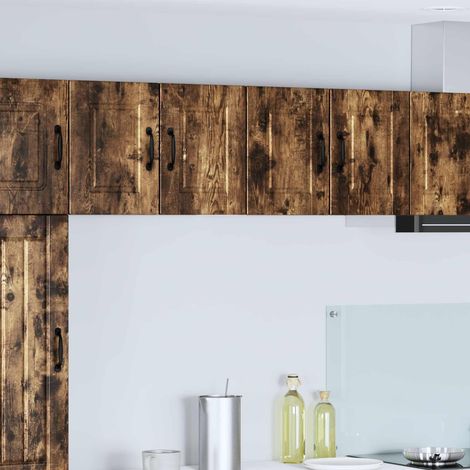 Küchenschrank mit Regal 2 pcs Geräucherte Eiche 60 x 31 x 40 cm