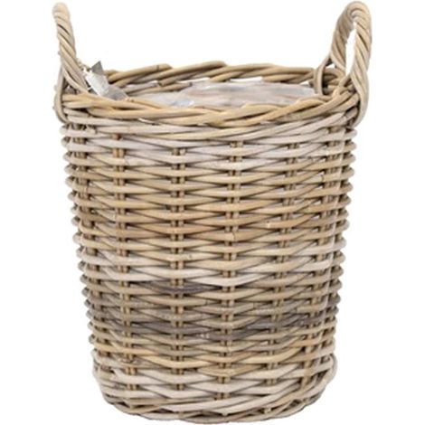 VAN DER LEEDEN Rattan Korb rund Ø 30 cm