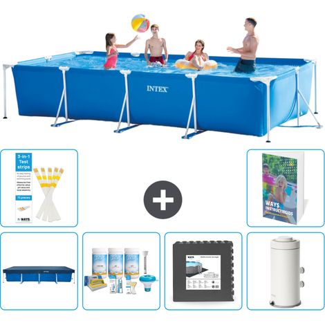 Rechteckiger Frame Pool - 450x220x84 cm - 7-teilig S64