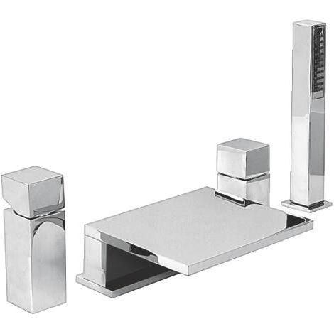 Mitigeur de bain-douche 4 trous cascade Cuadr'O - ROLF (1/2)