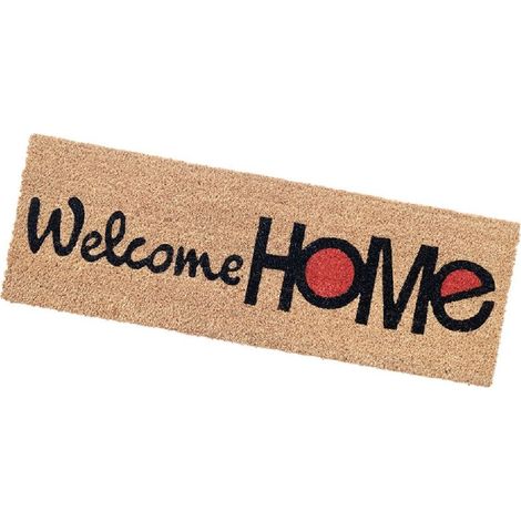 Paillasson Coco Naturel Antidérapant 25x75 Cm Tapis Entrée Extérieur - B (1/3)