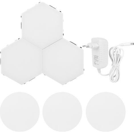 Lampe Murale LED Hexagonale Moderne DIY - Lumière Décorative pour Maison - EU Plug 110-240V (1/5)
