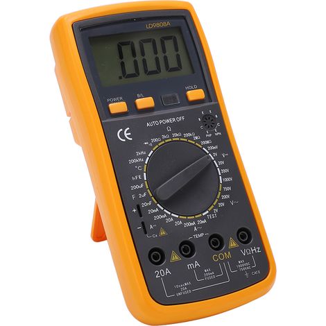 Multimètre numérique professionnel haute précision, testeur multifonction avec détection de fil sous tension et mesure de température, voltmètre ampèremètre portable (1/5)