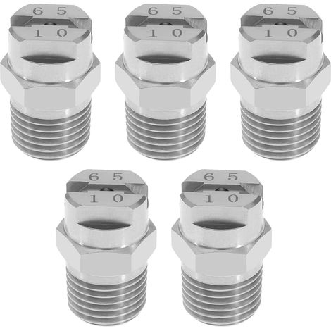 Sector de acero inoxidable de 5 piezas con boquilla de cuchilla y cabezal pulverizador de alta y baja presión. (1/4)