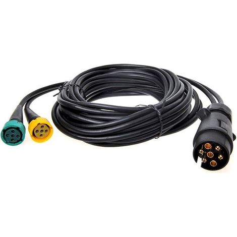 Faisceau de câbles 5M avec fiche 7 broches et 2x connecteur 5 broches (1/2)