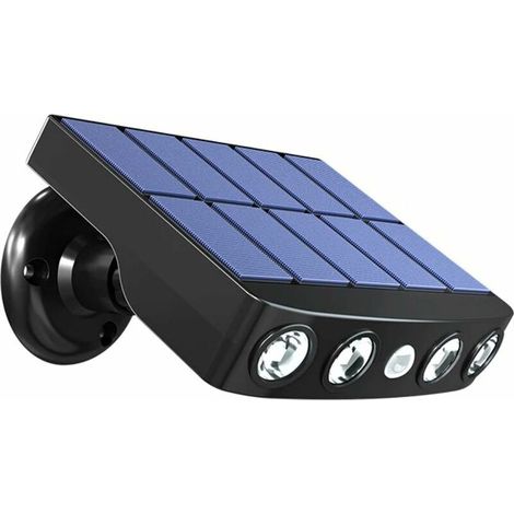 Lampe solaire extérieure étanche orientable – Détecteur de mouvement – Panneau solaire 5V – 4 LEDs haute puissance – Angle de détection 120° (1/5)