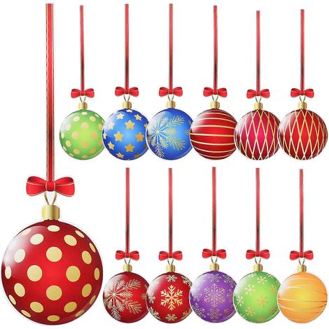 Lot de 12 aimants de Noël pour réfrigérateur, sur le thème des fêtes. (1/5)