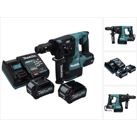 Martello combinato a batteria Makita HR 004 GD2 40 V max. 2,8 J SDS plus XGT Brushless + 2 batterie da 2,5 Ah + caricabatterie (1/5)