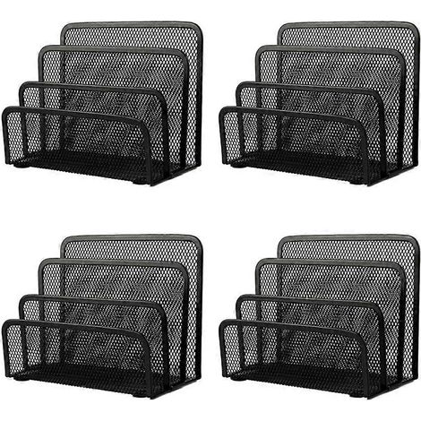 Lot de 4 Bureau Mail Organisateur petit File Holders Letter Organisateur Document/Filing/Folders/Papier Organisateur pour Desktop (1/5)