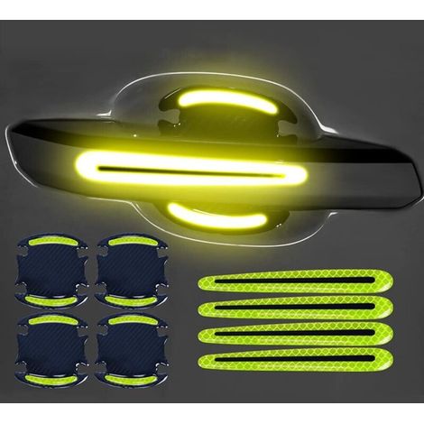 Film Adhesif Poignee Portiere - ABS Caoutchouc Souple - Protection Anti-rayure Universelle Voiture SUV Camion - Lot De 8 (1/5)