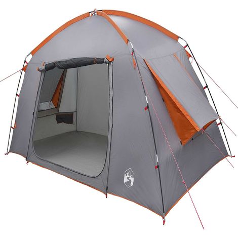 Tienda Cabaña Gris y naranja 210 x 210 x 138 cm Poliéster