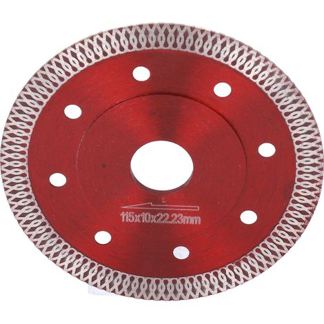 Disque diamant 115mm pour coupe à sec et humide céramique granit marbre lame scie outil 1.2mm 13200RPM avec rondelle (1/5)