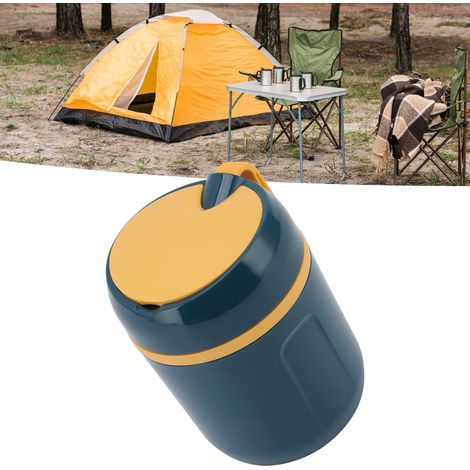 Tasse isotherme double paroi en acier inoxydable 304 avec intérieur en mousse, idéale pour le petit-déjeuner, le porridge ou la soupe au travail. Boîte à soupe portable et hermétique. Couleur : bleu. (1/5)