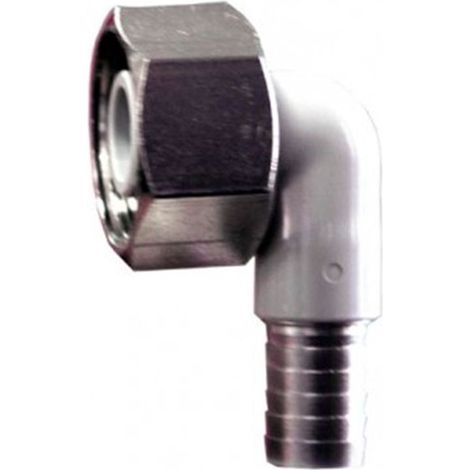 Winkelverschraubung CNS 90° für Bierschlauch 5/8 Zoll, NW 10mm