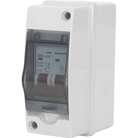 Interrupteur de sectionnement photovoltaïque avec boîtier de distribution étanche IP65, mini-disjoncteur et boîtier de jonction DC500V 32A