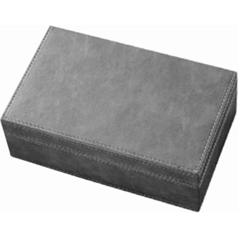 Decdeal Faraday Box, bloqueur de bouclier de blocage de signal RFID en cuir, cage antivol pour téléphone porte-clés de voiture (gris clair)