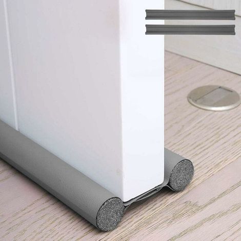 1PCS Double Insulated Door Bottom, Cold Stop Draft Excluder, Double Insulated Door Bottom Draft Excluder Anti Noise (1PCS, Grey) (1/5)