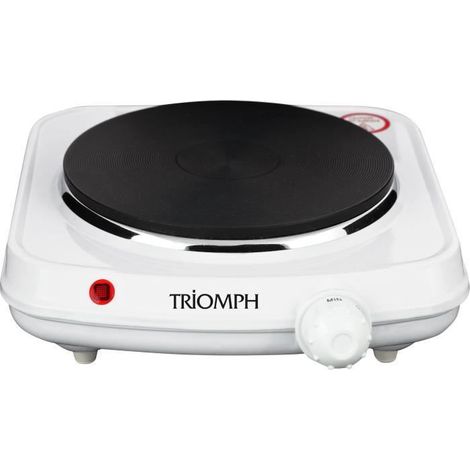 Plaque de Cuisson électrique posable 1500W TRIOMPH - 1 foyer - Blanche ETF2146