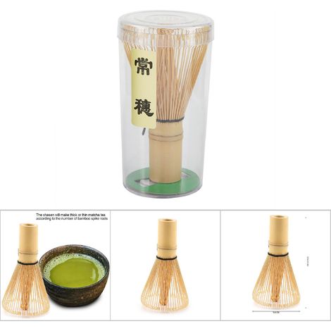 Natürlicher Matcha-Besen aus Bambus – 64 Zinken für die Zubereitung von Grüntee (1/5)