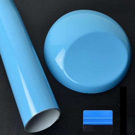 Hochglanz Vinylfolie selbstklebend, blasenfrei, für Außenbereich, Hellblau 5cm x 900cm (1/5)