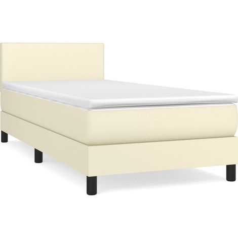 Maison Exclusive - Boxspringbett mit Matratze Creme 100x200 cm Ku