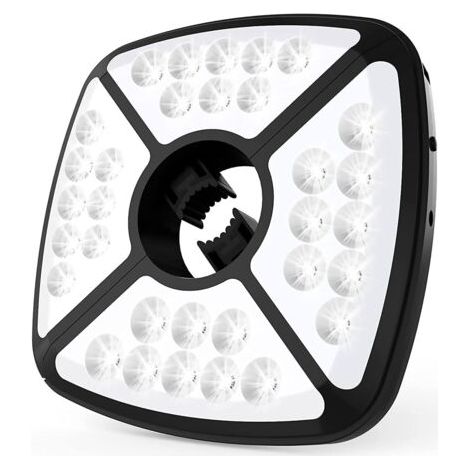 Pr Lampe pour Parasol Rechargeable, 32 LED Lumière de Parasol avec 2 Modes de Luminosité, Pince élastique Réglable Pour Parasol de Jardin,Tente Camping,Patio Extérieure [Classe énergétique A+++] (1/5)