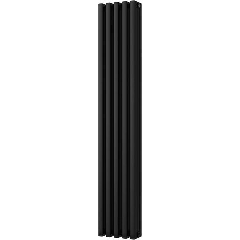 Temple - Black Vertical Square Tube Column Radiator H1800mm x W322mm