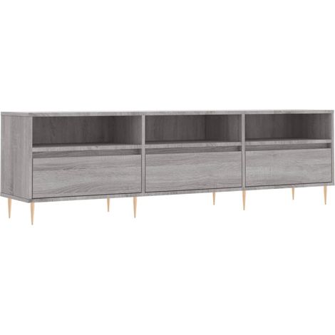 Mueble TV multimedia Estante TV Aparador TV Comedor Sala Dormitorio Sonoma 150 x 30 x 445 cm Madera de ingeniería gris 020028398 (1/5)