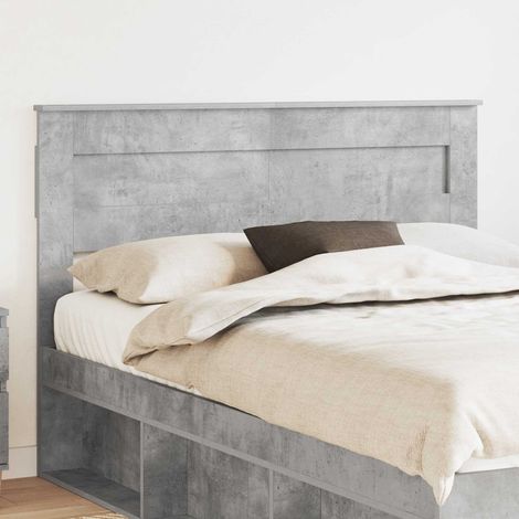Tête de lit-Panneau de lit Gris béton 150 cm Bois d'ingénierie 382041 (1/5)