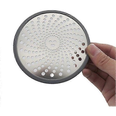 1 x Bouchon de bonde de douche, récupérateur de cheveux, bonne adhérence, facile à nettoyer, filtre à cheveux en maille d'acier inoxydable, 11 cm x 11 cm - GHUL (1/5)