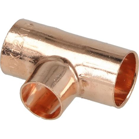 Raccord à braser cuivre té réduit 15 x 12 x 15 mm