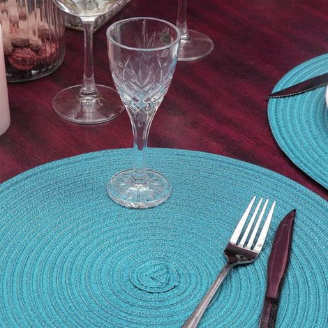 Lot de 6 sets de table ronds tissés (ronds) (1/5)