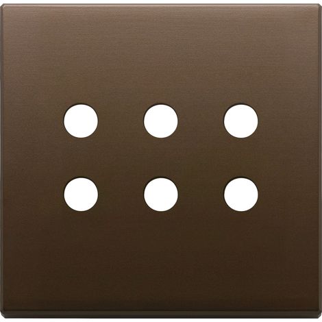 VIMAR - 22695.RN.12 Placca 3Mx6 BS Tondo bronzo scuro spazz.