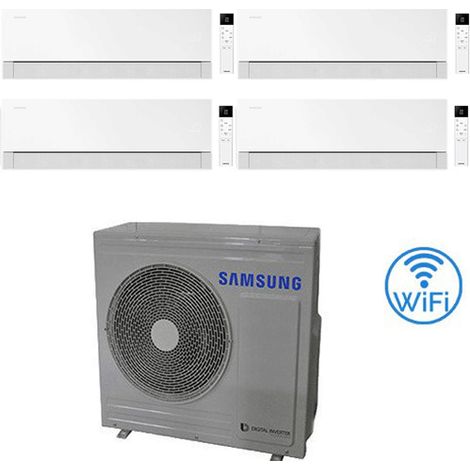 Klimaanlage Samsung WINDFREE PREMIÈRE Essential White Wifi Quadri Split R32 Wechselrichter 9000 + 9000 + 12000 + 12000 BTU mit E.U. AJ080TXJ4KG/EU Klasse A++/A+ NEU 2026