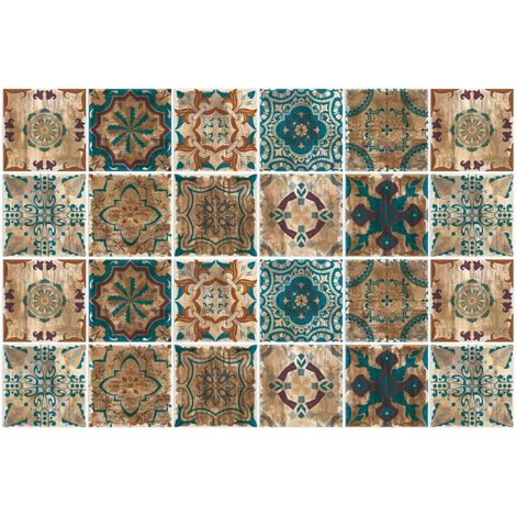20x20 cm große, selbstklebende Fliesen im Industriestil für Küchenrückwände aus Ziegelstein, 24 Wandaufkleber, selbstklebende Wandfliesen mit Fliesenmuster für Bad und Küche, selbstklebende PVC-Wandpa