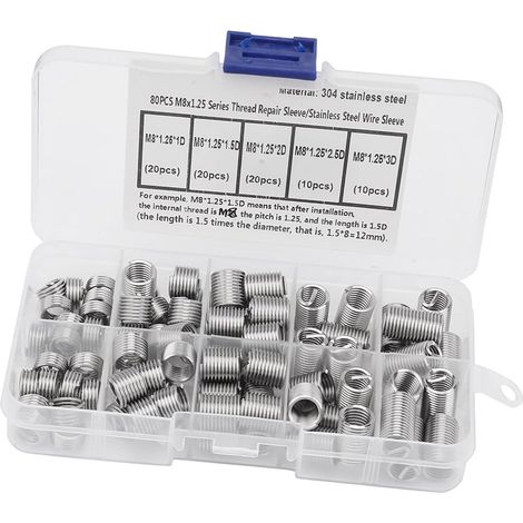 Inserts de vis hélicoïdales en acier inoxydable pour la réparation (1/5)