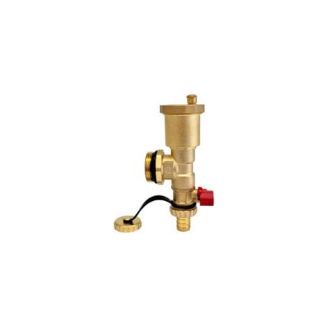 Collecteur de chauffage au sol - Vanne de vidange automatique pour chauffage au sol en cuivre (32 mm) (1/3)