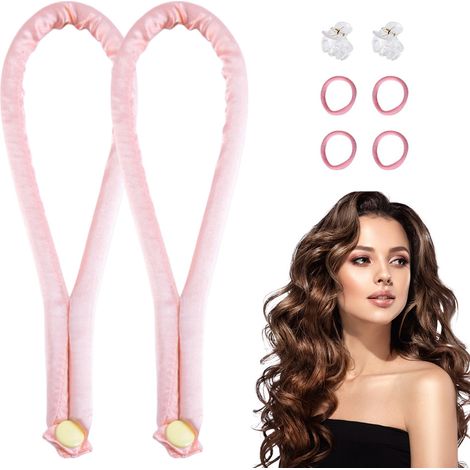 Ensemble de fers à friser sans chaleur - Rose