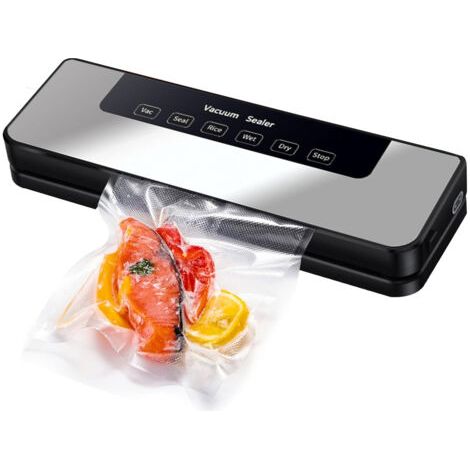 Machine à emballer sous vide, 6 en 1, avec affichage numérique LED, compte à rebours, programme de soudage, mode de scellage, riz, humide, sec pour tout type d'aliment,contient 100 sachets