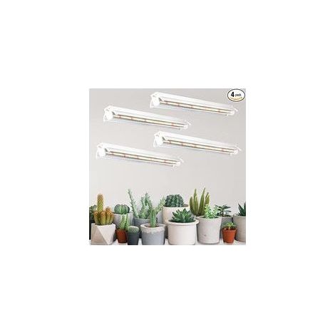 Tube LED T5 10W pour Croissance de Plantes d'Intérieur - Lot de 4, 42 cm, Éclairage Horticole Spectre Complet (1/5)