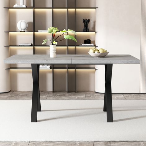 Mesa comedor rectangular MDF con patas cruzadas OKMYHOME (1/5)