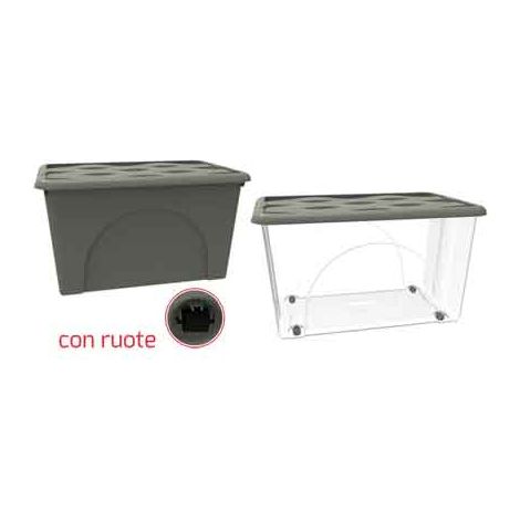 CONTENITORE  MULTIUSO 'STORAGE BOX' 30 lt, - Colore Grigio