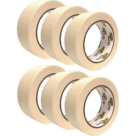 Adhésif de masquage OUTILPRO ruban travaux peinture 38 mm x 50 m (pack de 6) (1/3)