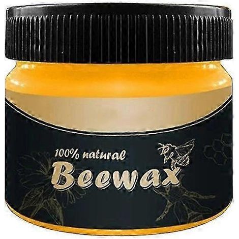 Cire d'abeille naturelle de qualité supérieure (80 g) - Protection pour meubles en bois et plans de travail de cuisine - Résistante à l'humidité. rehausse le grain du bois (1/5)
