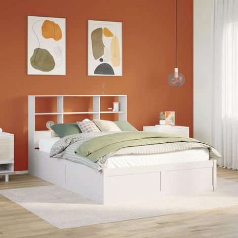 Massivholzbett ohne Matratze Weiß 160x200 Kiefernholz vidaXL (1/5)